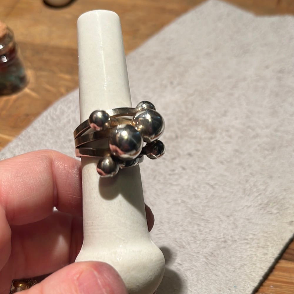 Sterling silver large ring